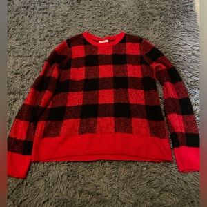 Over sized plaid sweater